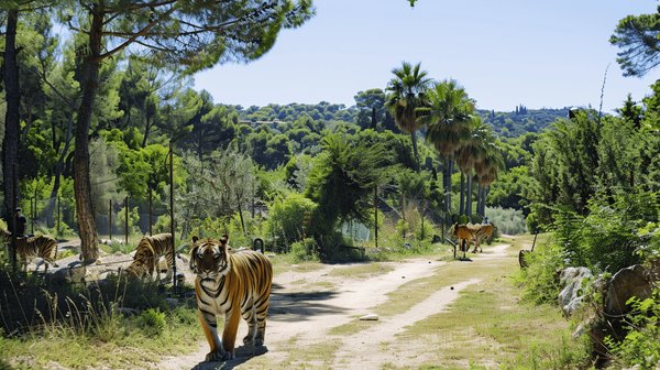 Quelles sont les attractions à découvrir au parc animalier de Sainte-Croix, sur la route de Sainte-Croix à Rhodes ?